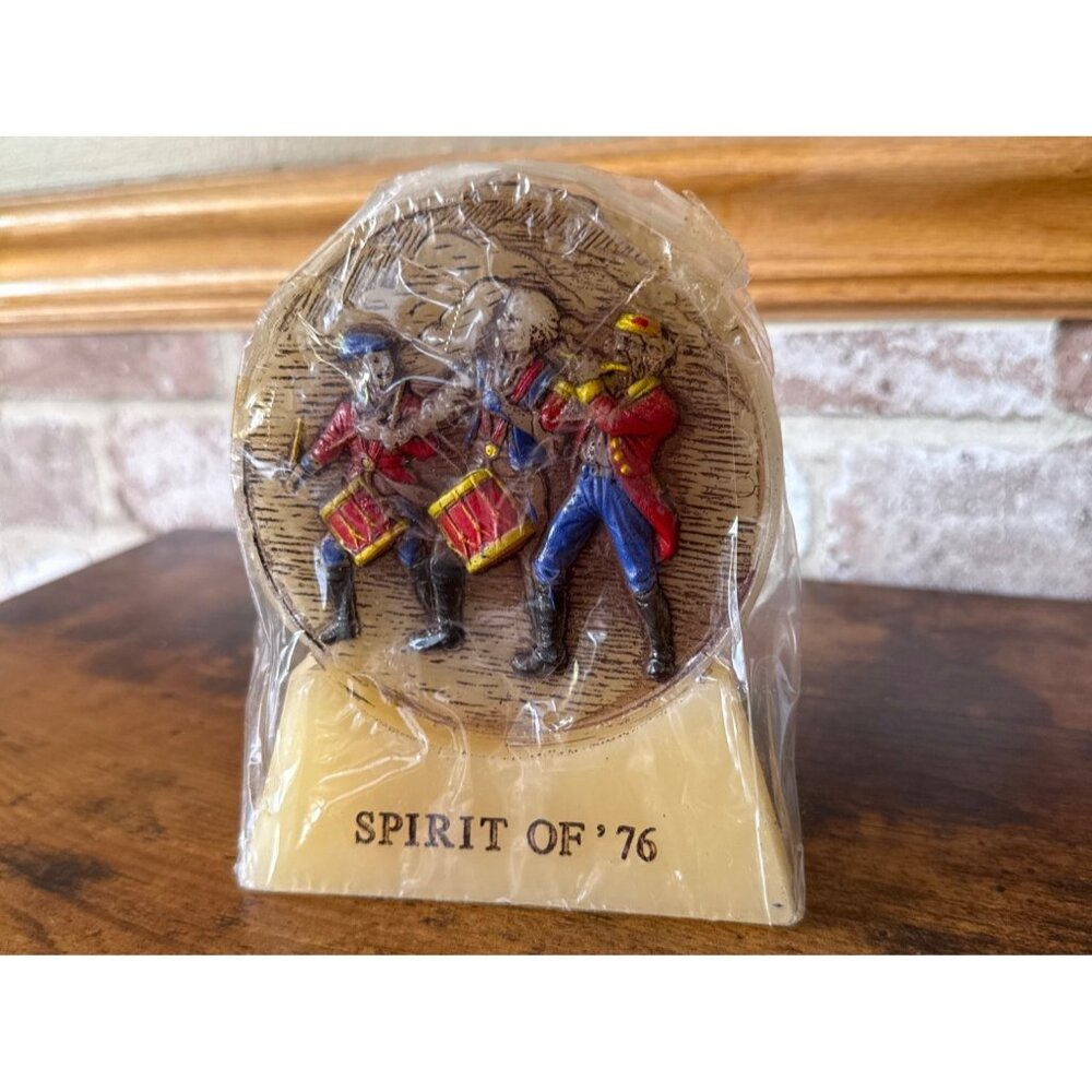 Handcrafted Spirit Of 76 Sculpted Candle By Lucas Heritage Vintage